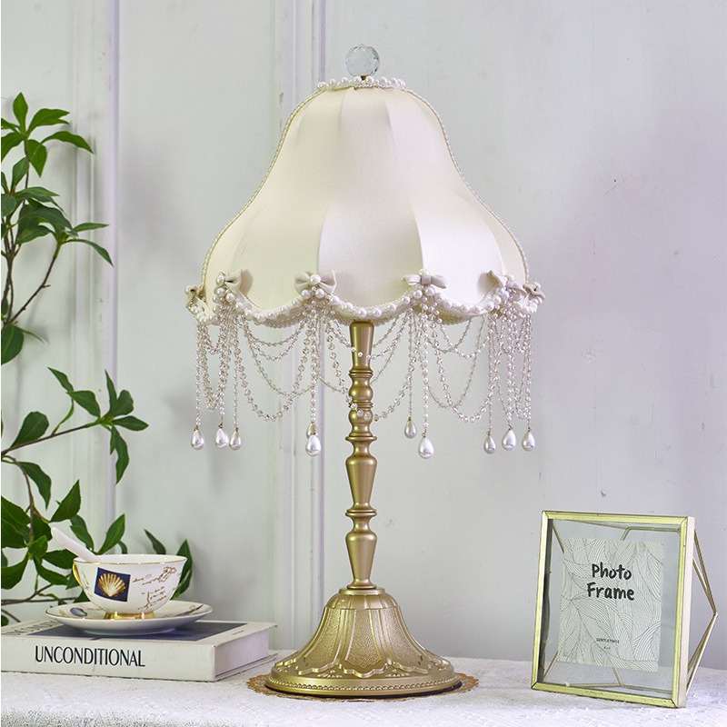 Desk Lamp - โคมไฟข้างเตียงห้องนอนสไตล์จีนใหม่สำหรับโฮมสเตย์ ปรับความสว่างได้ สไตล์ย้อนยุคยุโรป โคมไฟตั้งโต๊ะสไตล์สาธารณรัฐจีนใหม่ สำหรับโซฟาไม้มะฮอกกานีและห้องทำงาน