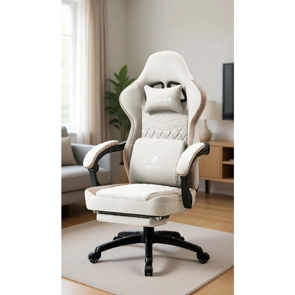 Office Chair Cushion - เก้าอี้เกมที่ทำจากผ้าระบายอากาศได้ดี, เบาะรองนั่งแบบสปริงแยกส่วน, เบาะเจล, เก้าอี้สำนักงานที่นั่งสบาย, กระเป๋าเก็บของ, ฟังก์ชันนวด,