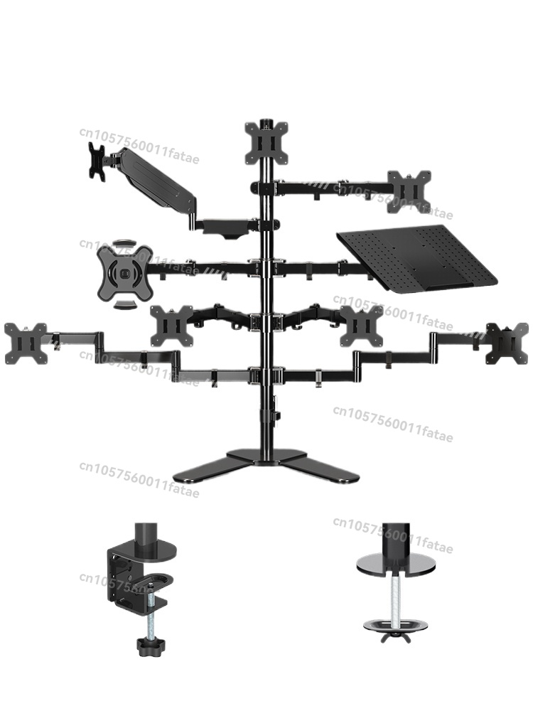 Monitor Stand - ขาตั้งจอ, อุปกรณ์เสริมแยกต่างหาก, จอคู่, แบบสี่จอ, แขนหุ่นยนต์สำหรับหลายจอ, ประกอบได้อิสระ,