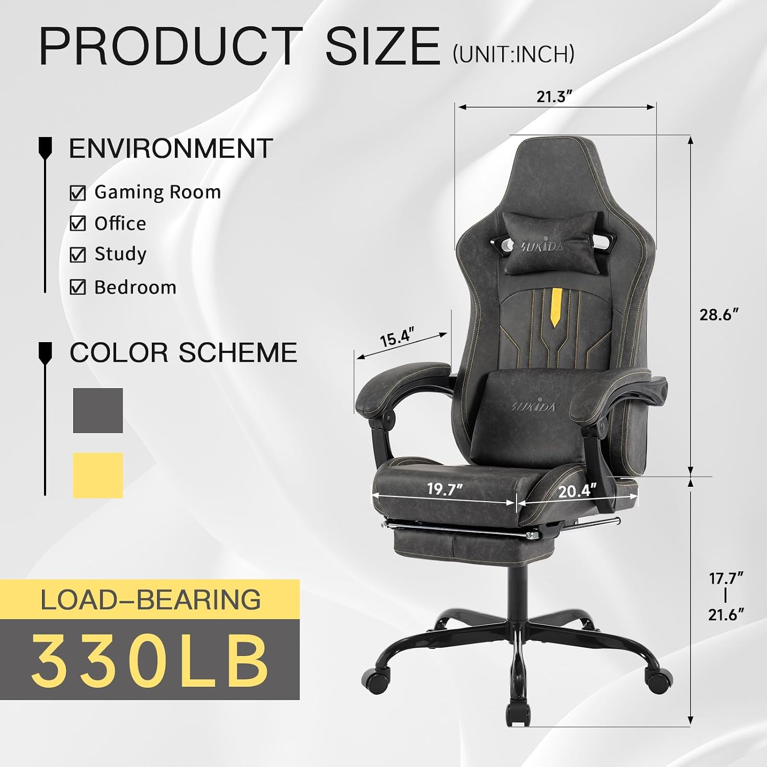 เก้าอี้เกมมิ่งพร้อมที่พักเท้า  - Office Chair Cushion บทวิจารณ์และราคา