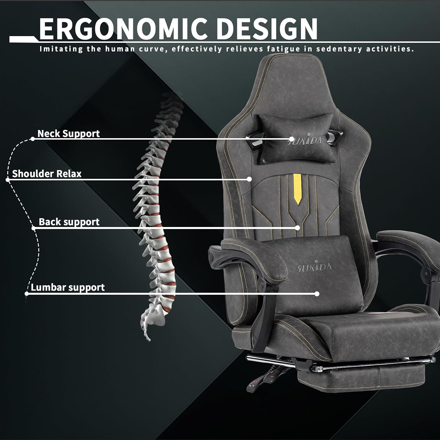 เก้าอี้เกมมิ่งพร้อมที่พักเท้า  - Office Chair Cushion บทวิจารณ์และราคา