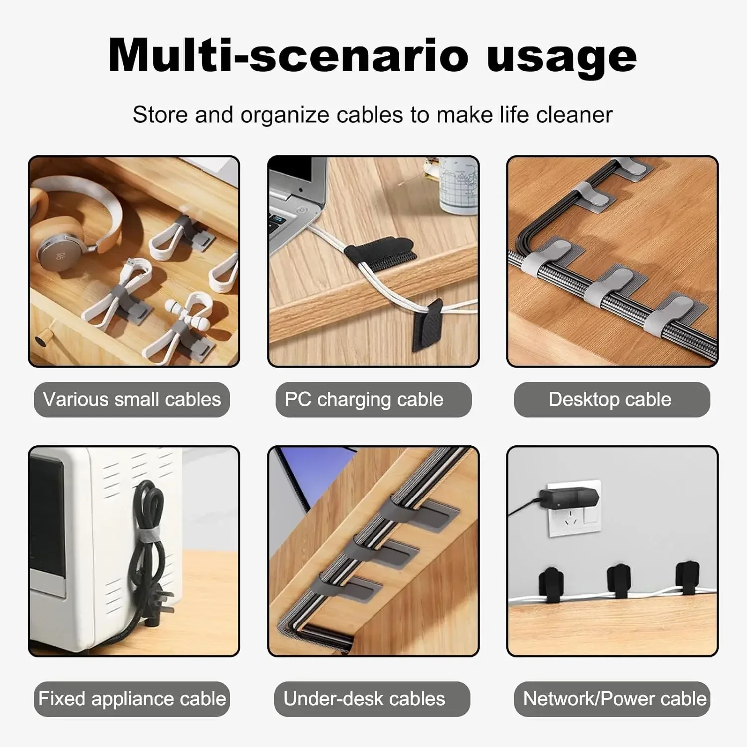 สายรัดเคเบิลแบบใช้ซ้ำได้รุ่นให - Desk Organizer บทวิจารณ์และราคา